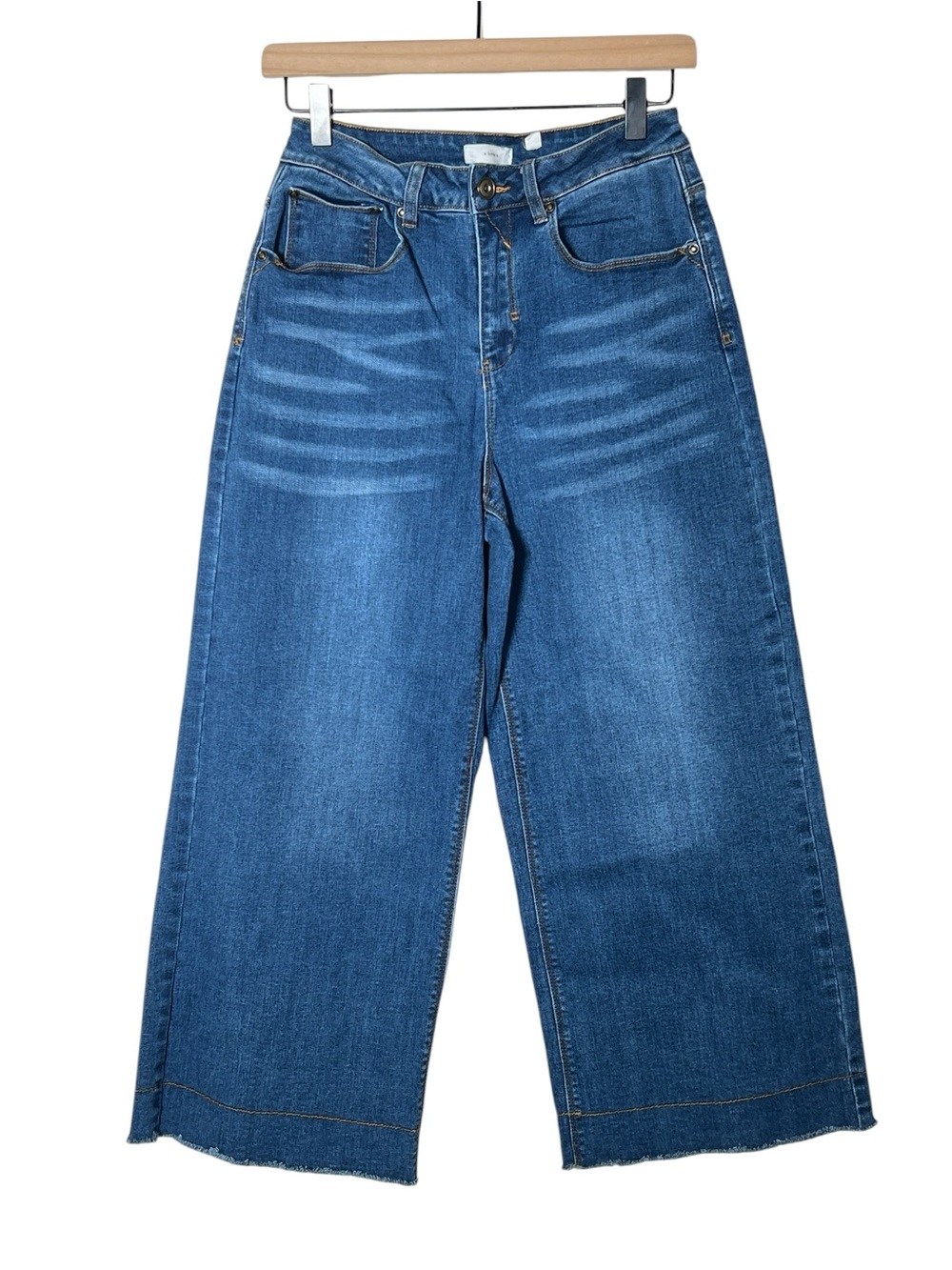a loves a Wide Leg High-Rise Blue Denim Jeans size 27 B86 - Picture 1 of 4